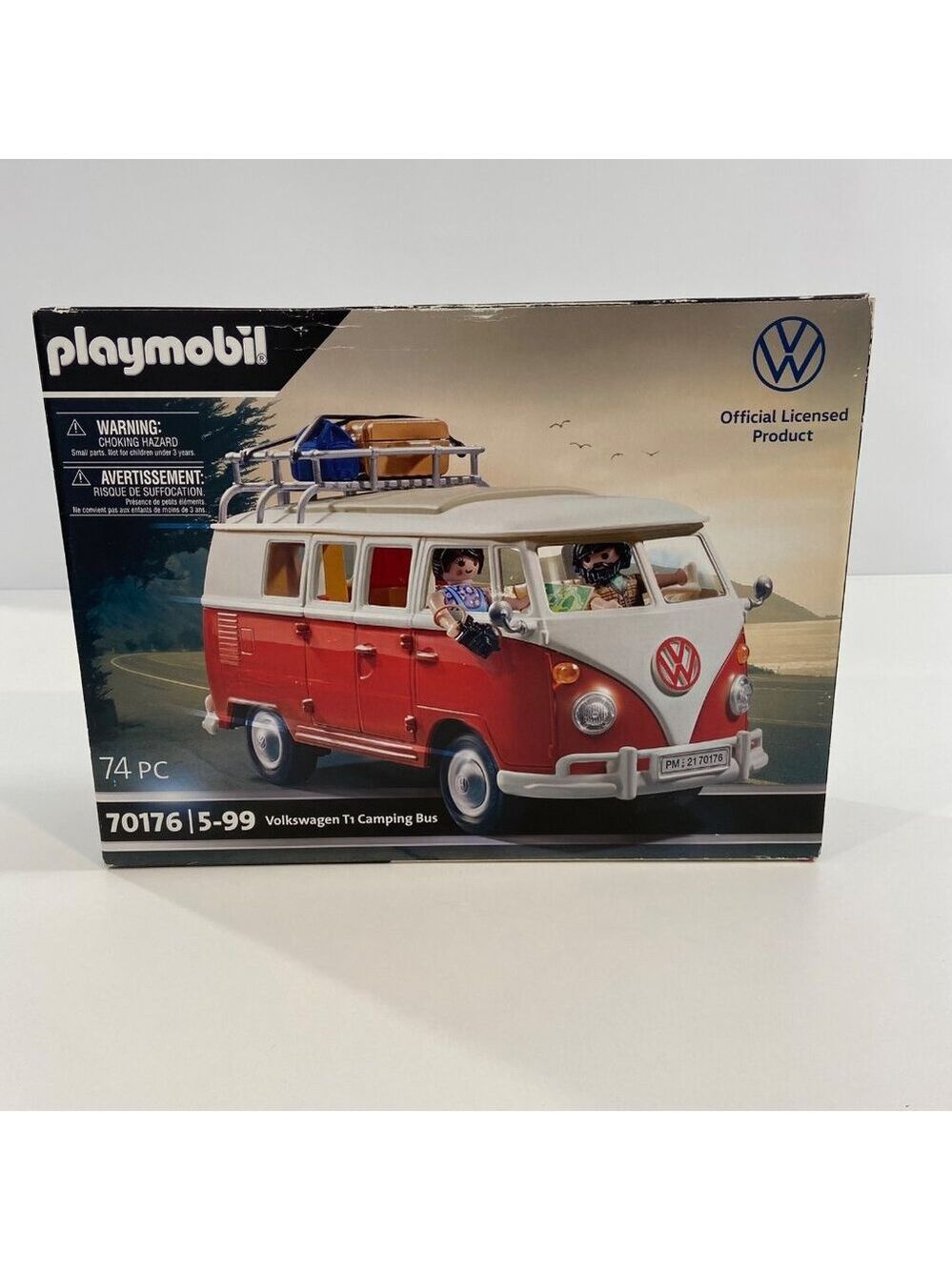 Playmobil Volkswagen T1 Camping Bus 70176 74-Piece Official Licensed Set Ages 5-